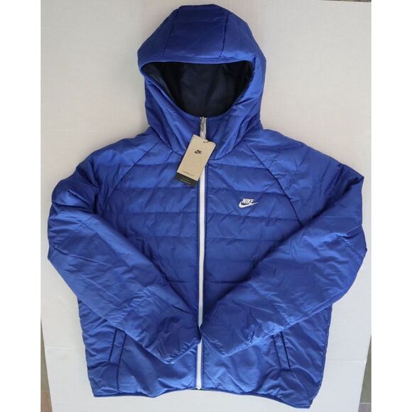 Nike DH2783 451 Mens Sz 2XL Blue Therma-Fit Legacy Reversible Hooded Jacket $180 - Picture 12 of 15
